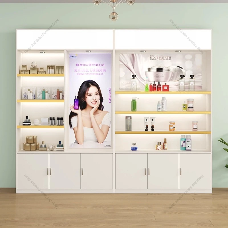 

Скандинавский креативный шкаф-витрина для дизайна ногтей, современный шкаф для хранения и организации витрины, полка для салона красоты, офисная мебель FYMC