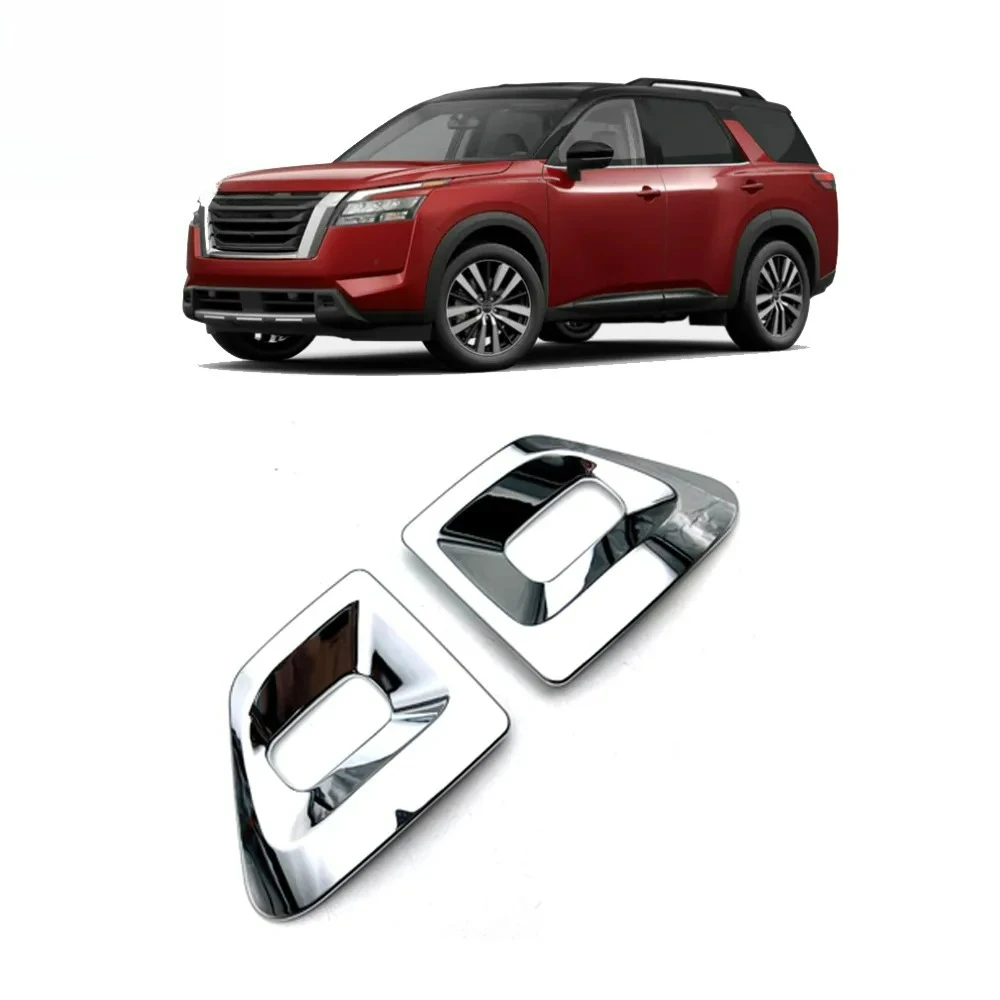 For Nissan Pathfinder R53 2022 2023 ABS Chrome Front Bumper Fog Light Lamp Frame Cover Foglight Trims Car Styling Accessories view 3