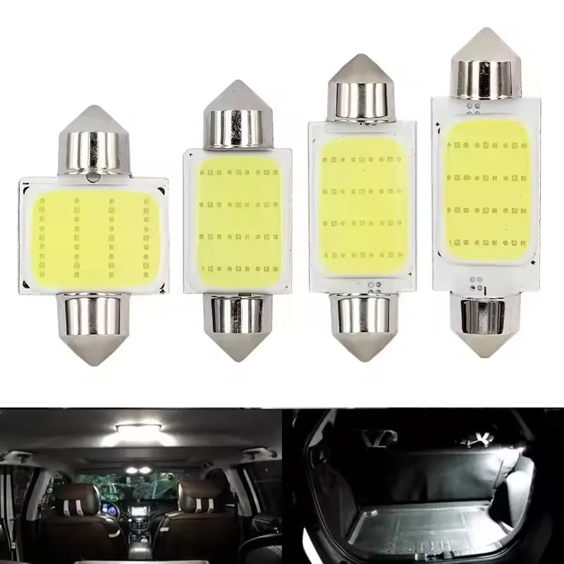 1/2/4PCS C5W LED Bulb Festoon 31mm 36mm 39mm 41mm 12V 7000K White Car Interior Dome Reading Light Trunk License Plate Lights