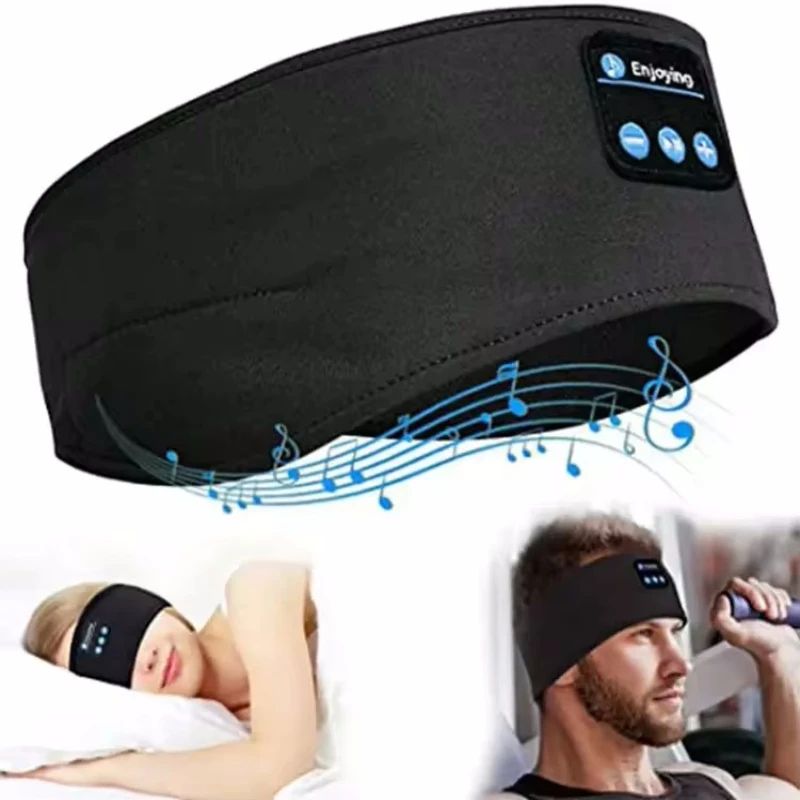 Sleep Mask Bluetooth Sleeping Headphones Headband Thin Soft Elastic Comfortable Wireless Music Headset Eye Mask For Side Sleeper