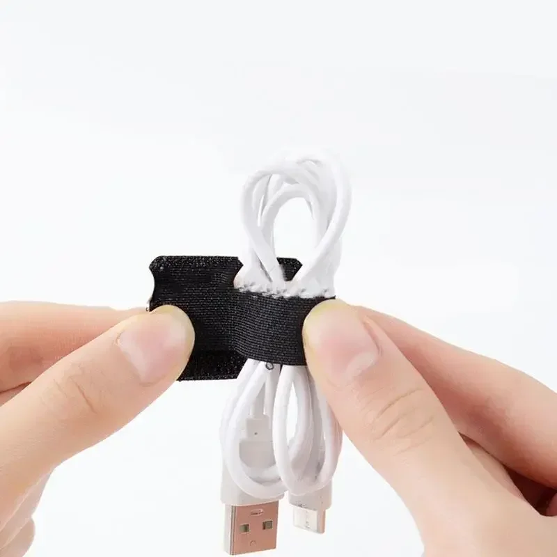 1/5/12/20PCS Tape Cable Tie Auto Adhesive Velcros Self-adhesive Sewing Wall-mounted Diy Reusable T-shaped Nylon Hook Surround