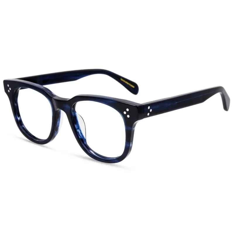 Belight Optik Buatan Tangan Asetat Pria Wanita Uniseks Persegi Vintage Retro Kacamata Lensa Resep 5236