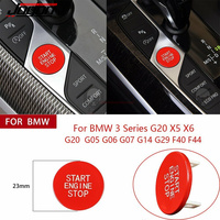 Red & Blue Engine Start Stop Button Trim For BMW 3 Series G20 X5 G05 X6 G06 X7 G07 G14 Car Interior Decoration Accessories