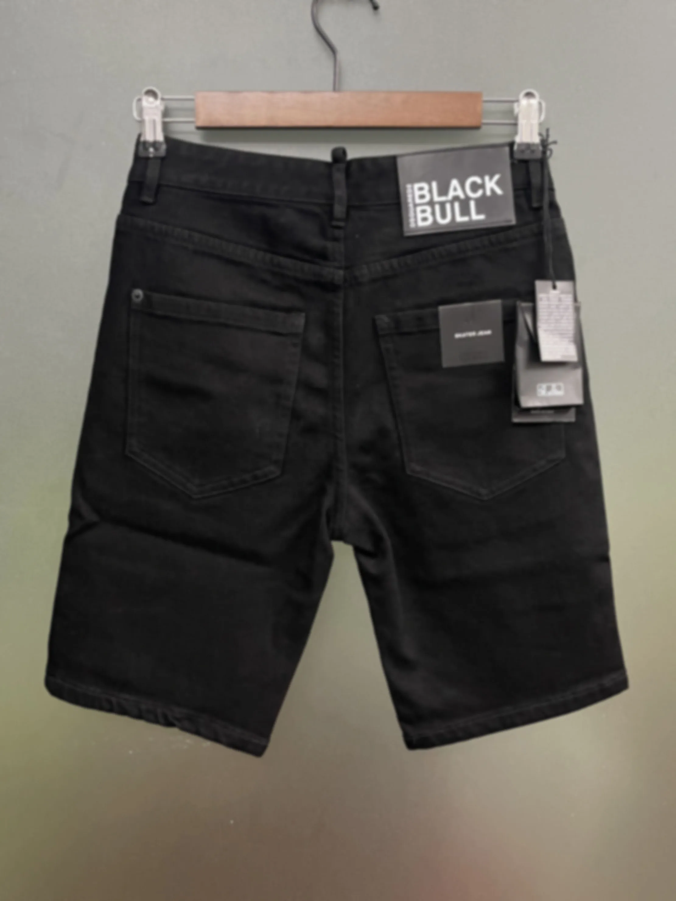 2024 Spring/Summer New D2 Jeans Men's Jeans Shorts Fashionable Slim Fit Micro Elastic Spot Zipper Decoration Split Pants Men's