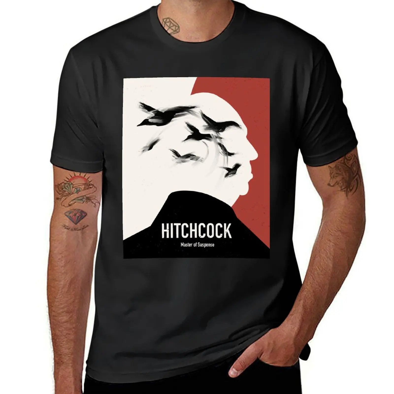 Hitchcock. Master of Suspense T-Shirt graphics funnys tees T-shirts for men cotton