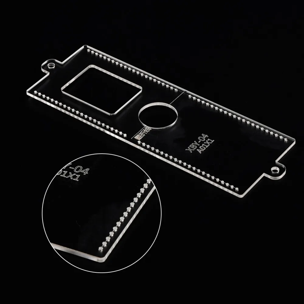 Transparent Acrylic Stencil Template Clear Durable Acrylic Wallet Bag Stencil Pattern Guide Leather Craft Template Personal Use