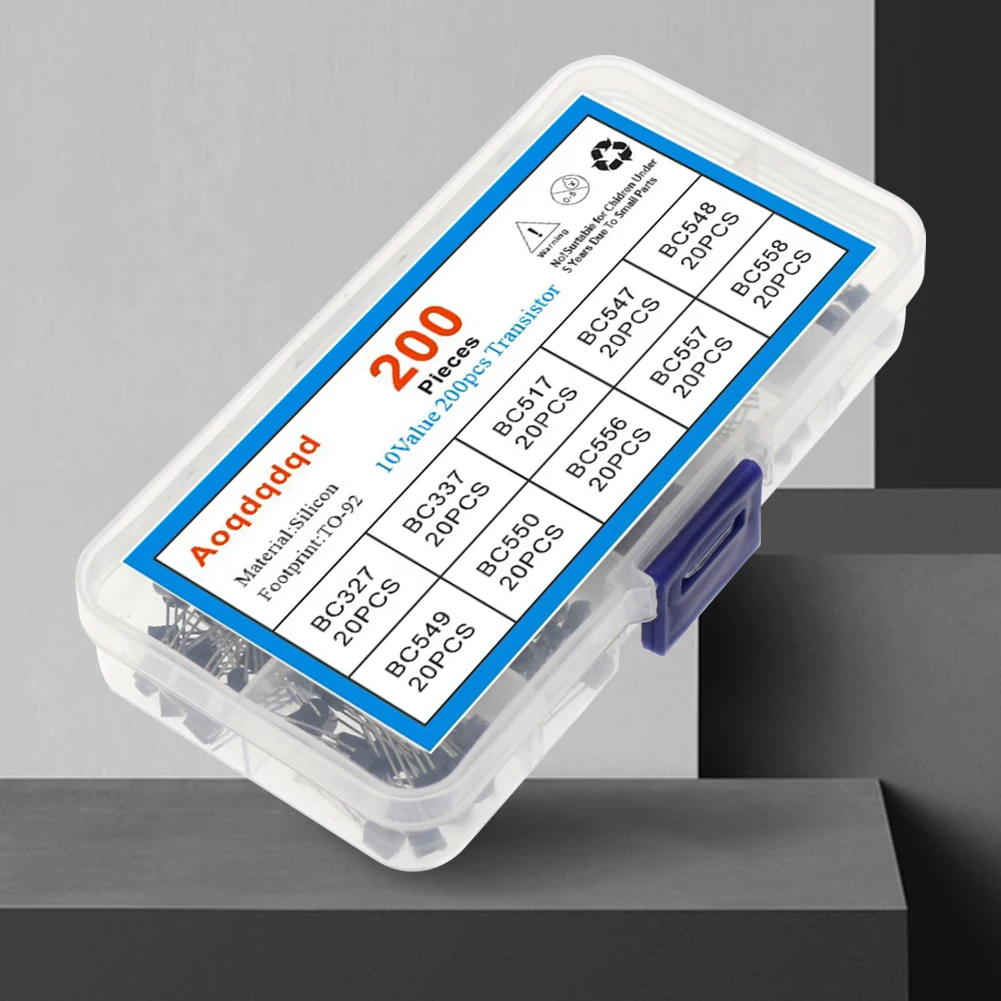 200 قطعة تشكيلة الترانزستور PNP NPN TO-92 الترانزستور مجموعة متنوعة BC327 BC337 BC517 BC547 BC548 BC549 BC550 BC556 BC557