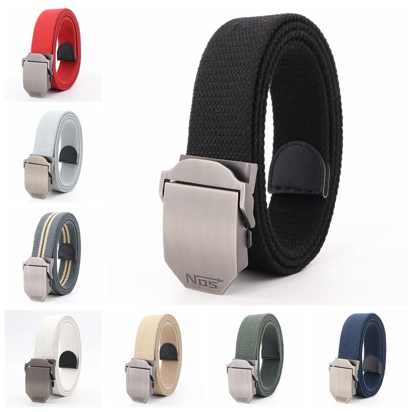 

belts for man Tactical Belts 38mm Wide Casual Canvas Automatic belt jeans fashion belts Country Style Western Wear buckle belt