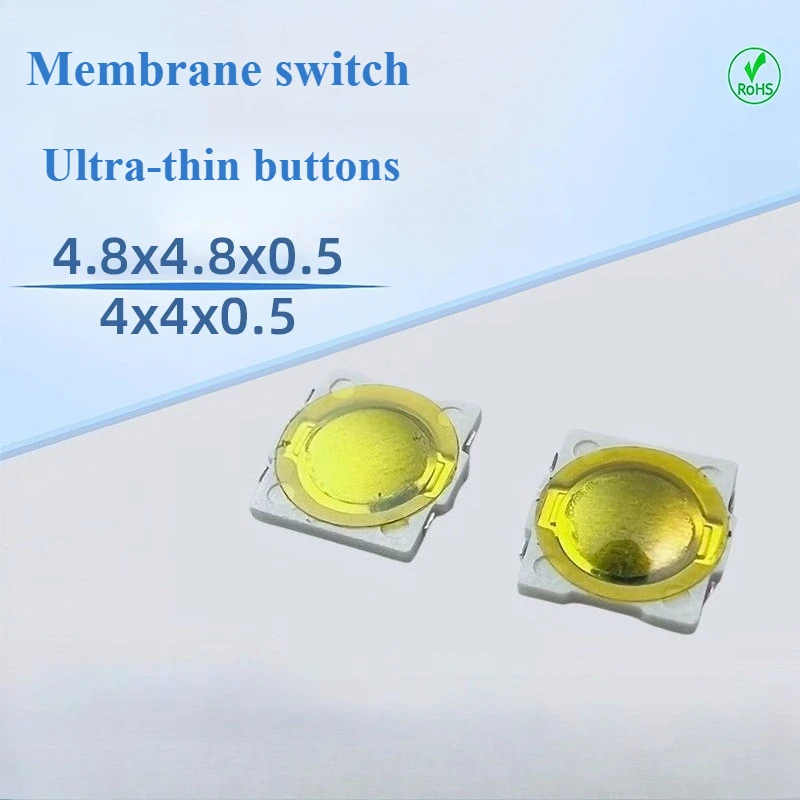 100Pcs/Lot Membrane Touch Switch 4.8x4.8x0.55mm Patch Thin-filmType Tact Button 4.8x4.8x0.6H SMD-4