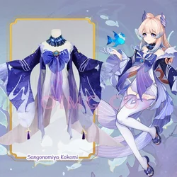 Costume de Cosplay Sangonomiya Warriomi, Uniforme Genshin Impact, Perruque, Anime, Style Chinois, Costumes d'Halloween, Jeu