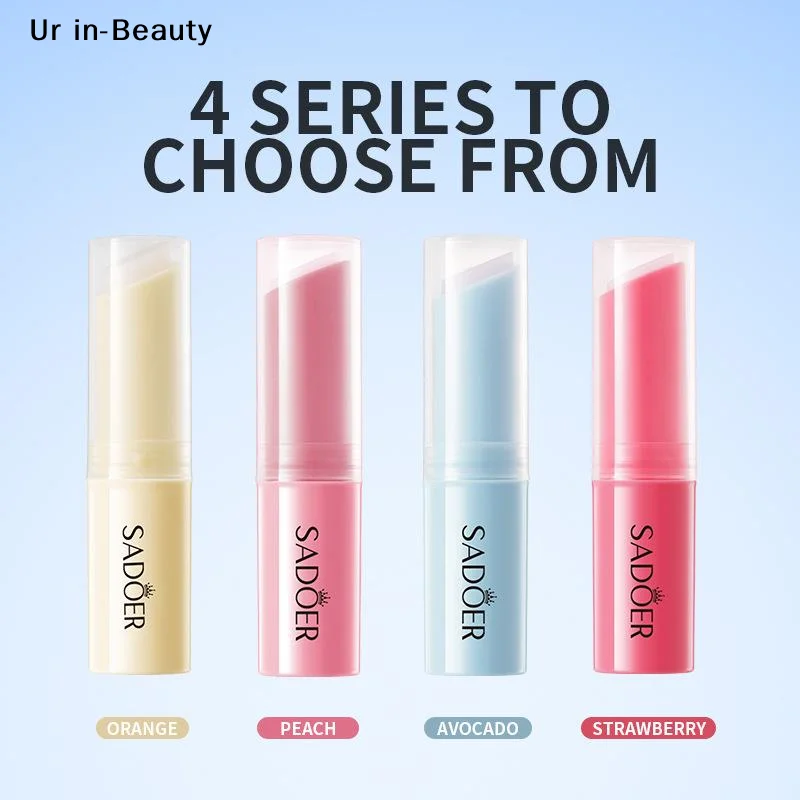 Urineuty SADOER 2.5g Lápiz Labial Humectante con Sabor a Frutas que Cambia de Color con el Calor