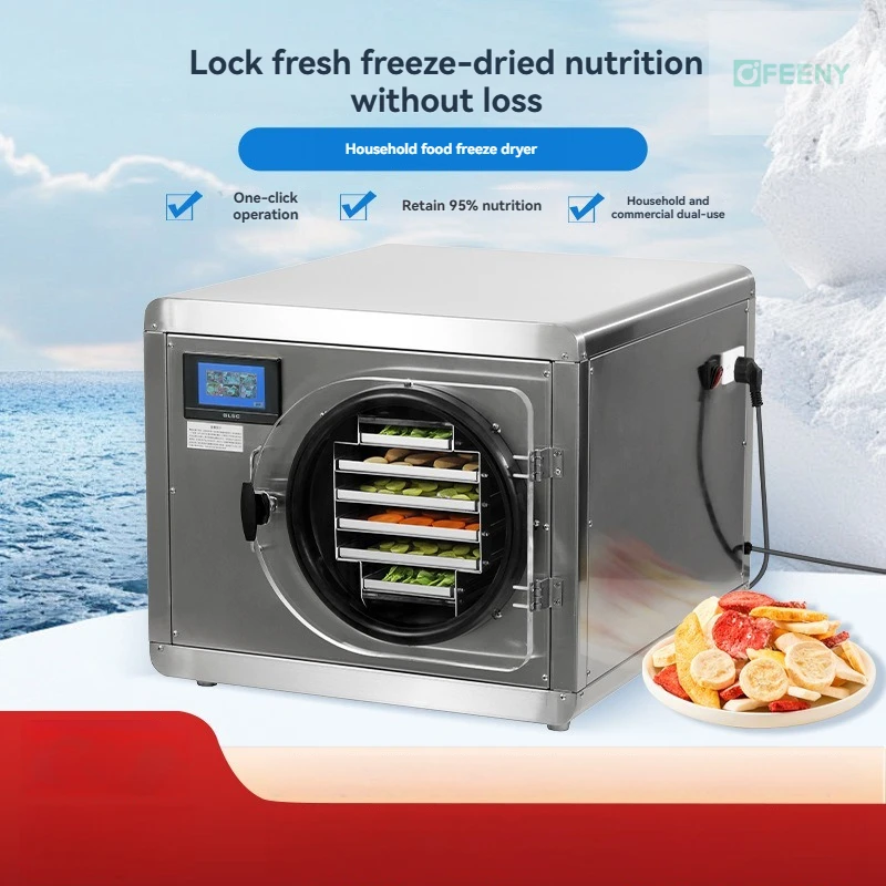 New food freeze dryer stainless steel small household commercial dehydration vegetable and fruit vacuum freezer