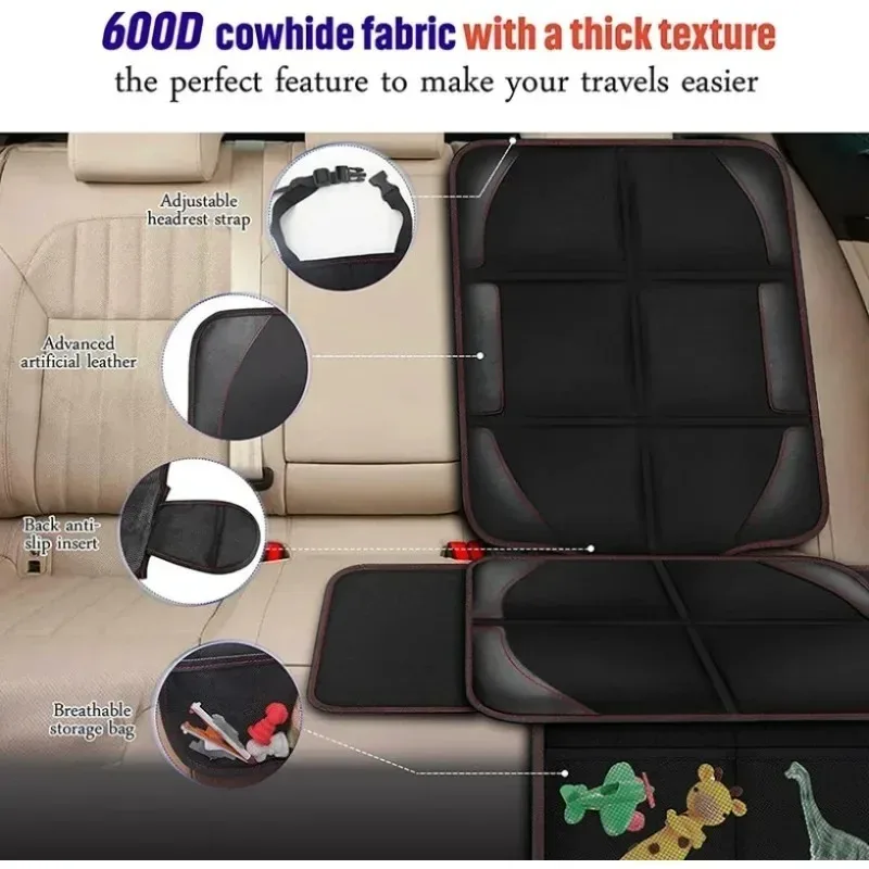 Car Safety Seat Protective Pad for Tesla Model 3 Y Baby-Seat Anti-Slip Protector Pet Anti Dirt Kick Car Seat Covers Accessories
