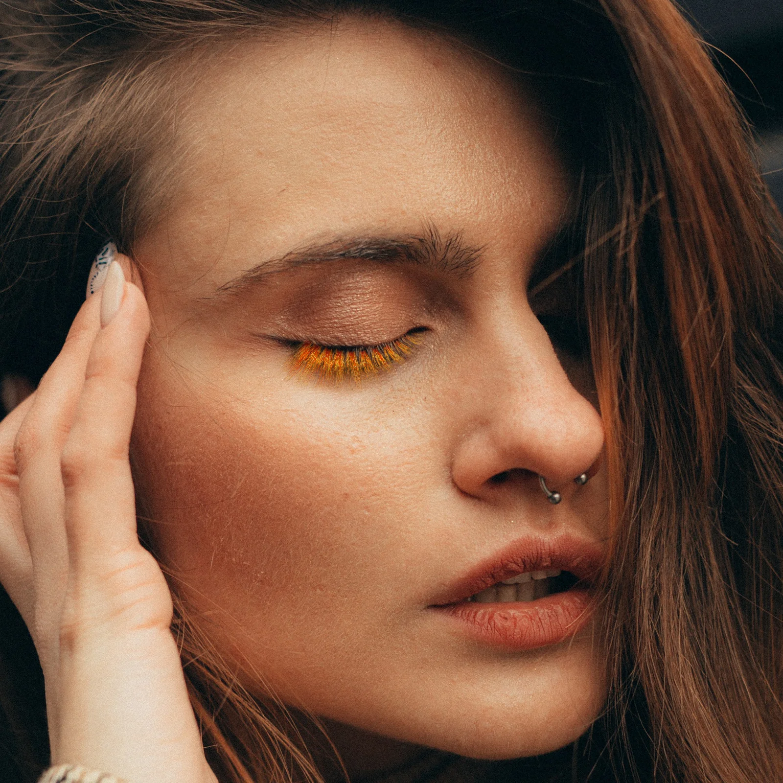 Bunte falsche Wimpern 3D kreative Make-up-Wimpern für Party Halloween Cosplay dichte Augen-Accessoires