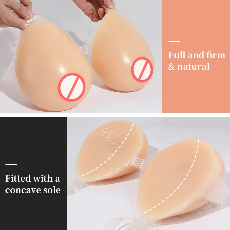 ONEFENG 500-1600g/pair STD New Style Soft Silicone Fake Breast Forms  Comfortable False Boobs Chest Enhancement Wholesale Retail