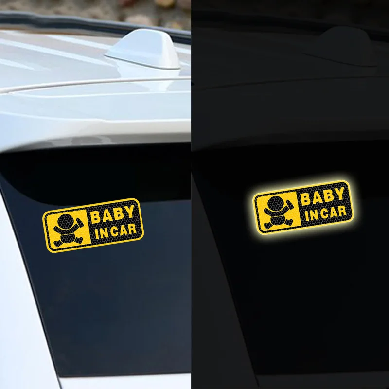 Car Stickers Reminders Baby Pregnant in Car Window Glass Rear Decorative Reflective Warning Stickers Pregnant Women in Car Exter