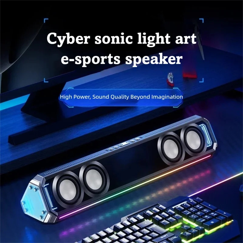 

Gaming Soundbar with RGB Light,30W E-Sports Speaker,7.1 Surround Sound,Bluetooth 5.4 & USB, for PC, PS5, Xbox, Desktop Computer