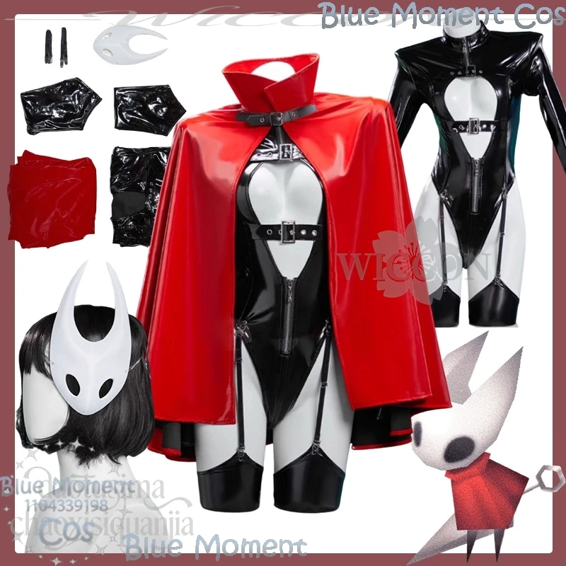 Silkkksong Cosplay Hollow Anime Game Knight Original Doujin Design Fanart Sexy Pu Bikini Lingeries Cape Mask Halloween Comic Con