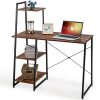 Computer table with 4 Regaln Wood Metal Frame desk PC Table Office table Worktable Office office table