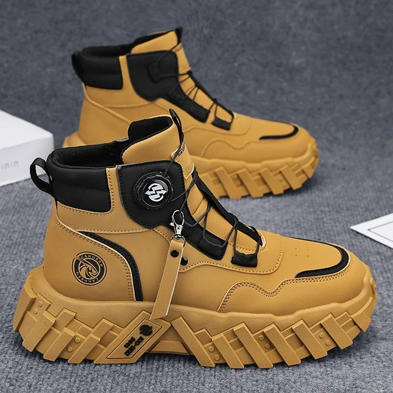 

Мужские повседневные ботильоны, трендовая удобная износостойкая рабочая обувь высокого качества, уличные модные мужские мотоциклетные ботинки Botas 39-44