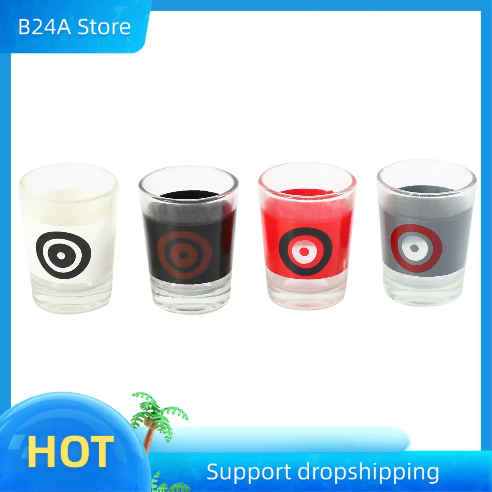 

B24A Mini Drinking Game Dart Shot Party Games Roulette Bar Game With 4 Glass Cups And 1 Target Rack Novelty Gifts
