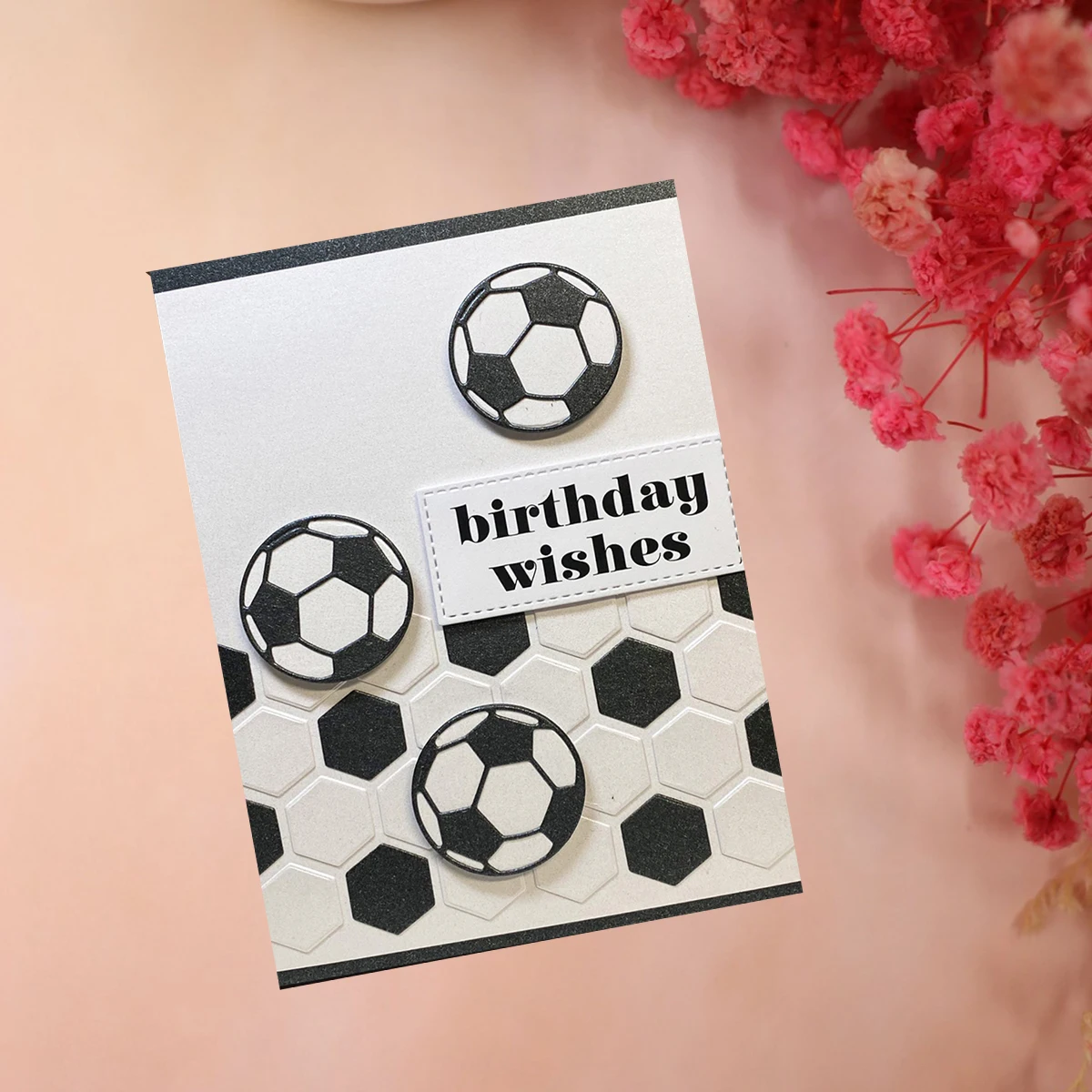 Troquel de corte de Metal para deportes de fútbol, álbum de recortes, deseos de cumpleaños, fabricación de tarjetas, plantilla en relieve, troquelado artesanal