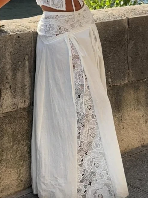 Mingmingxi Nieuwe Matchende Sets Elegante Off-Shoulder Cropped Top en Uitlopende Rok Sexy Outfits Tweedelige Set Dames 2025
