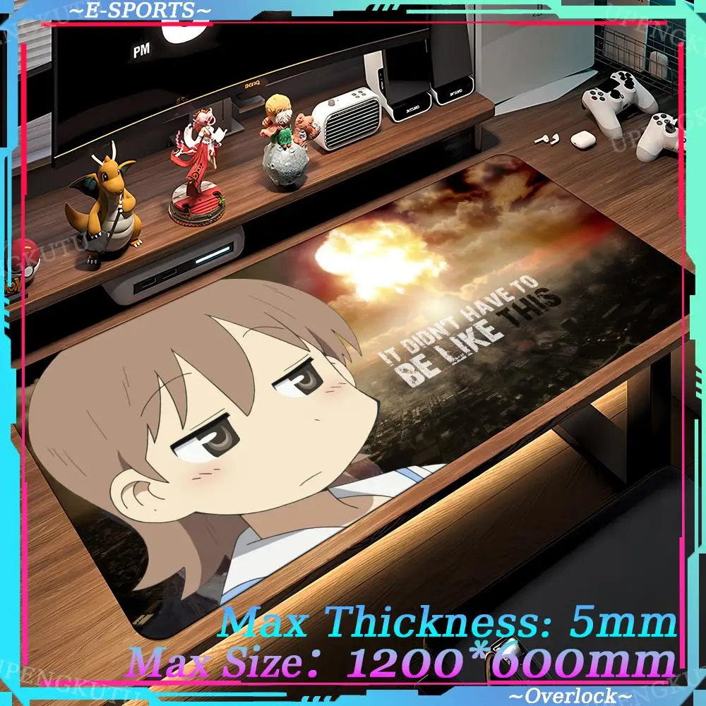 

Desktop accessories Mouse Ergonomic Pad Rubber anti-skid pads 1200X600X5MM N_nichijou Oversized Gaming Computer pad