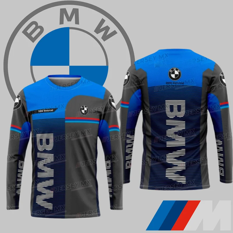 

New 2025 BMW Car Quick-drying Long-sleeved Luxury High-end Casual T-shirt Car Lover Gift BMW Sports Cycling Suit Top Moto