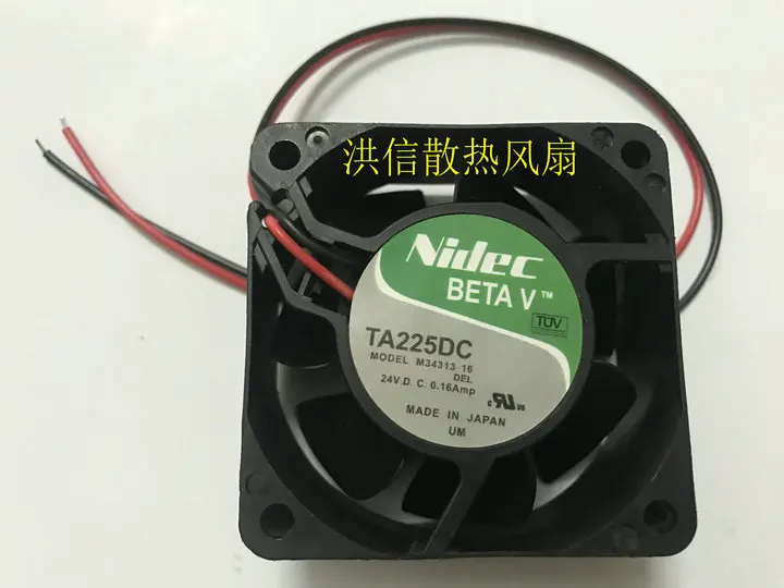 Freight free new original NIDEC TA225DC M34313-16 DC24V 0.16A 6CM 6025 inverter fan