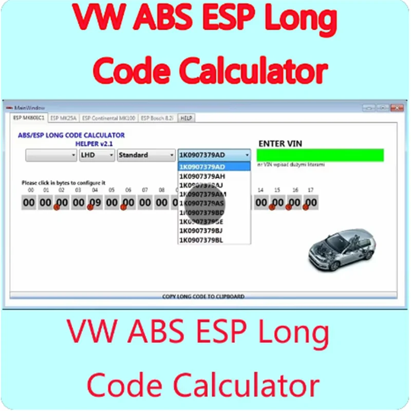 

2024 Hot Sell VW MK60EC1 ABS ESP Software Reader Program Support For Vag Vehi