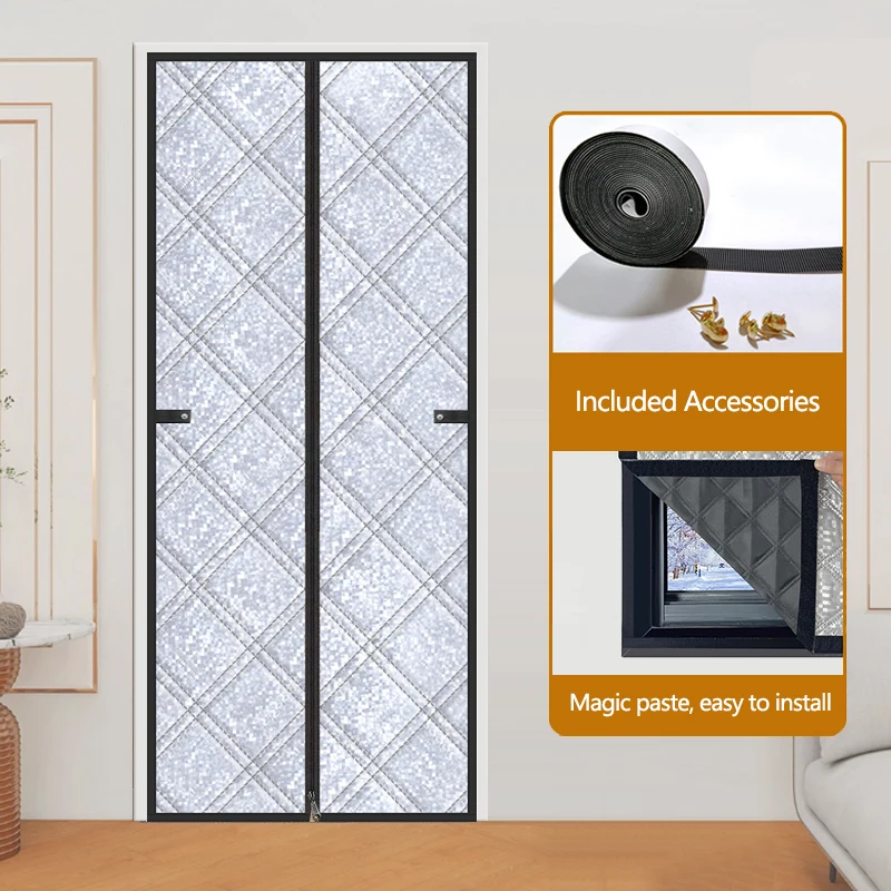 Warm winter curtains,heat-insulating and windproof sealed windows,screen windows, thickened，windproof partition,sound insulation