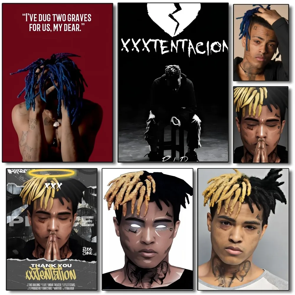 1PC Hip Hop Z-XXXTentacion Poster Paper Print Home Living Room Bedroom Entrance Bar Restaurant Cafe Art Painting Decoration