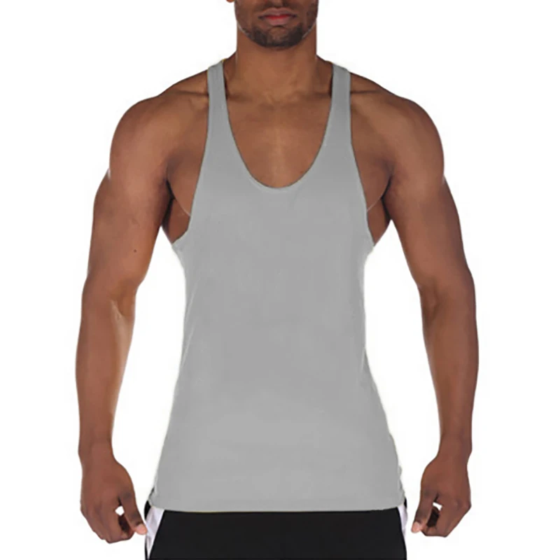 Muscle Guys Running Vest Brand Bodybuilding Stringer Tank Tops Gym Fitness Clothing Summer Cotton Breathable Mens Casual Shirt