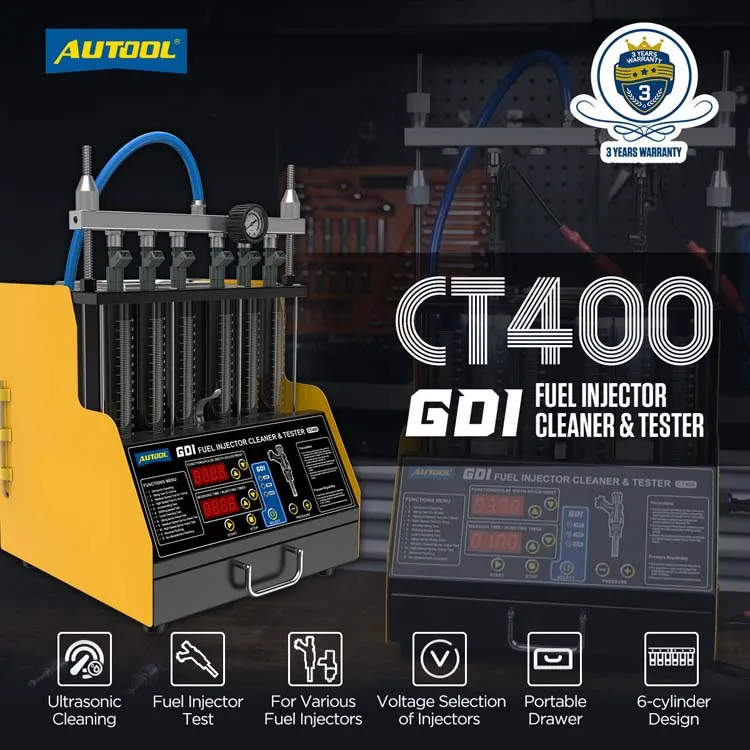 Wholesale AUTOOL CT400 Fuel Injector 6-cylinder GDI Cleaner Tester Machine For Benz, BMW, AUDI