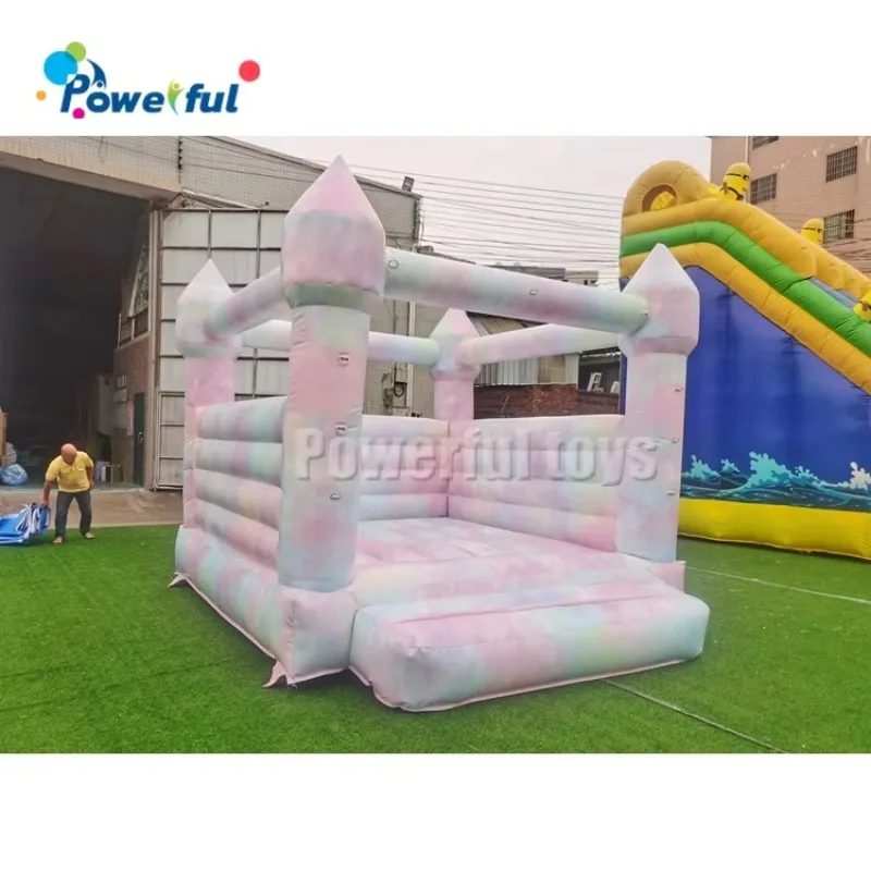 

Tie Dye Toddle Inflatable Jumper Wedding Bounce Castle Bouncy House With Hook