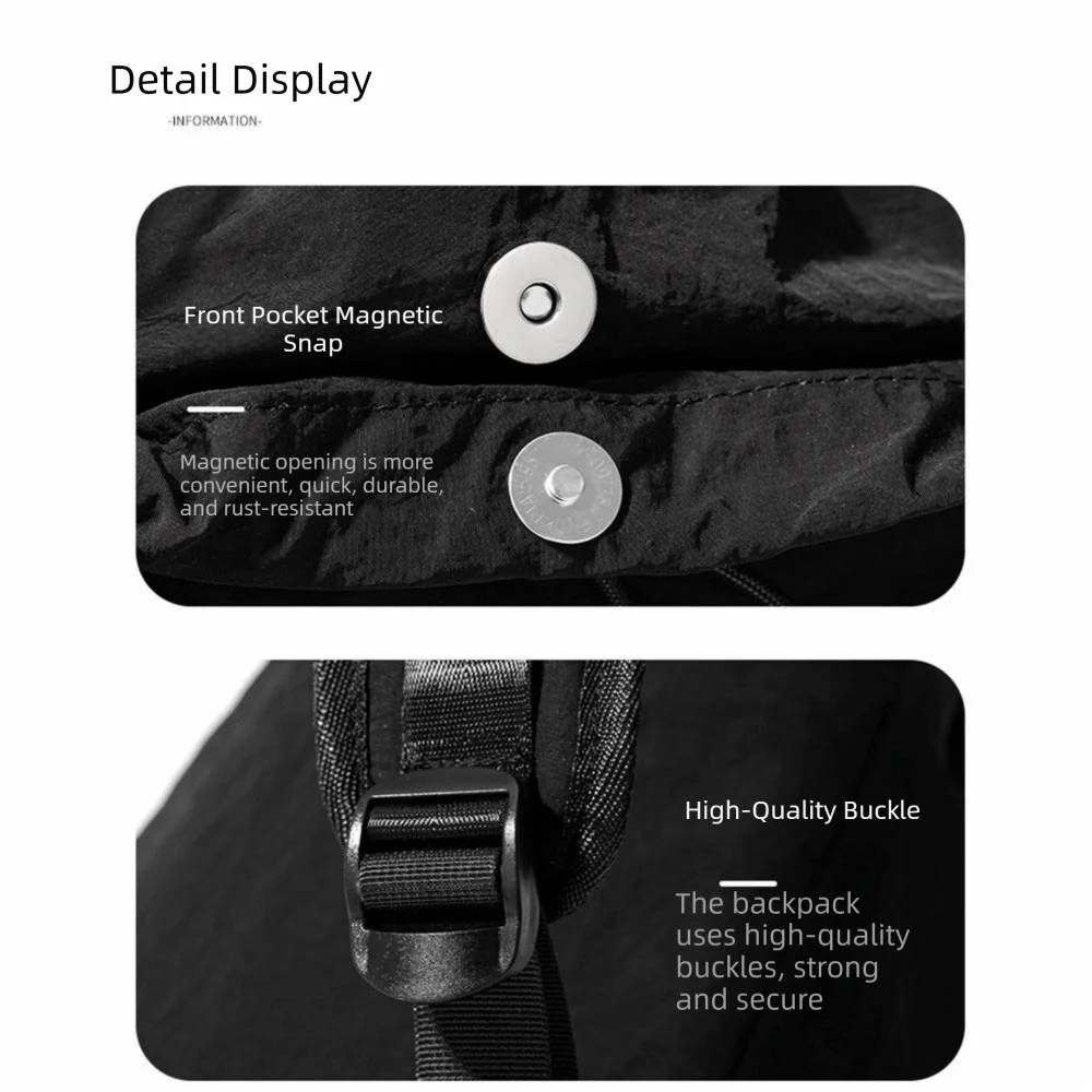 Large Capacity Tennis Racket Backpack Waterproof Lightweight Gym Pack Casual Adjustable Strap Drawstring Fitness Bag