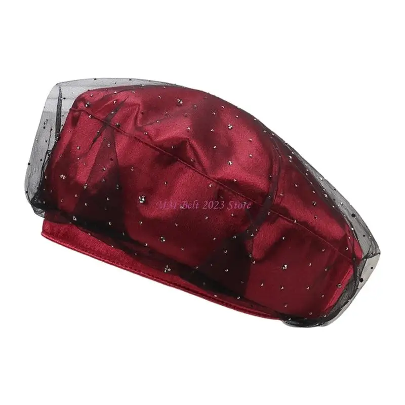 49ME Soft Net For Women French Hat Wedding Party Prom Cap Suitable For Office Evening Party And Special Occasion