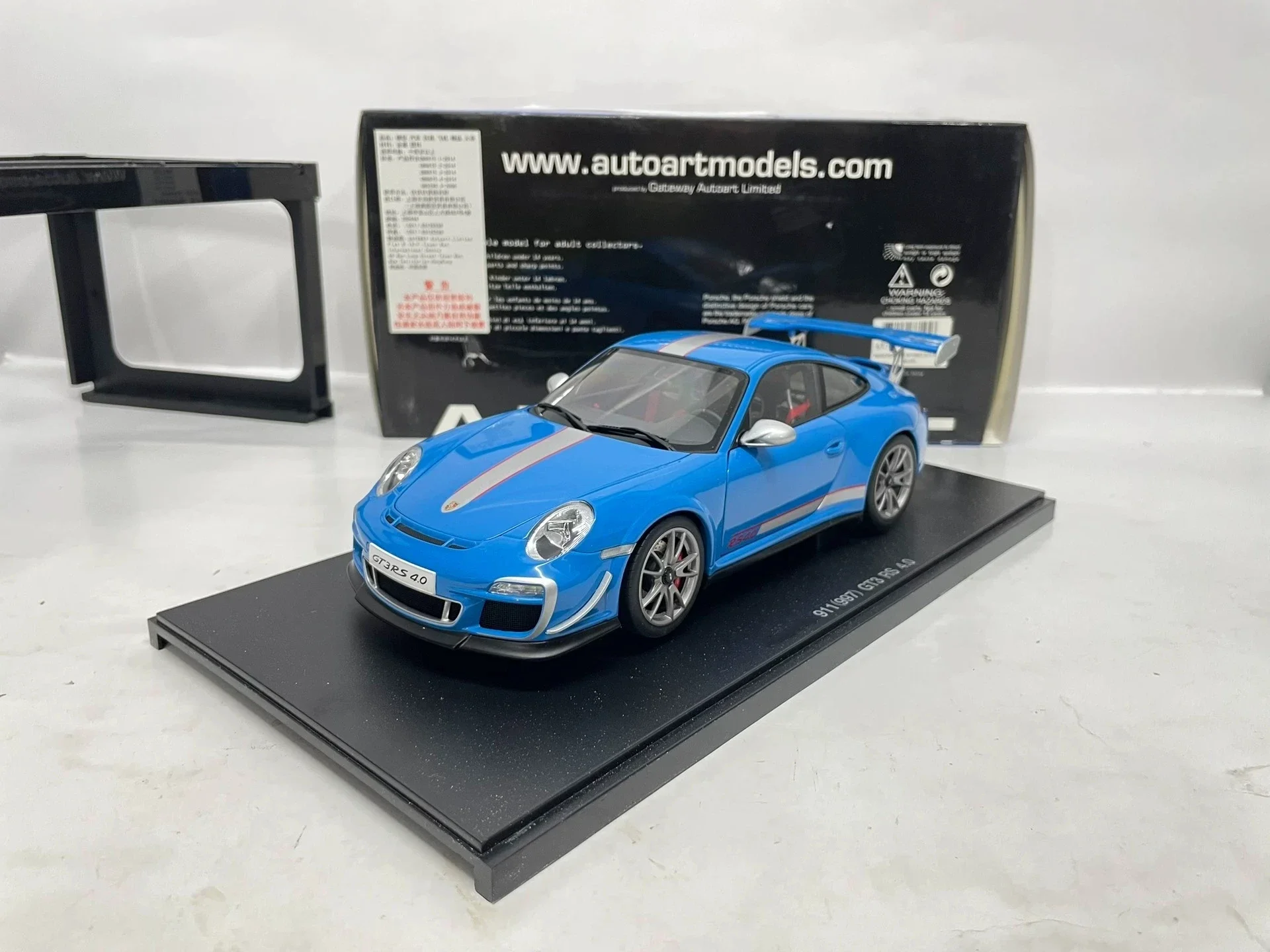 Autoart 1:18 997 GT3 RS 4.0 Blue Simulation Limited Edition All Open Alloy Metal Static Car Model Toy Gift