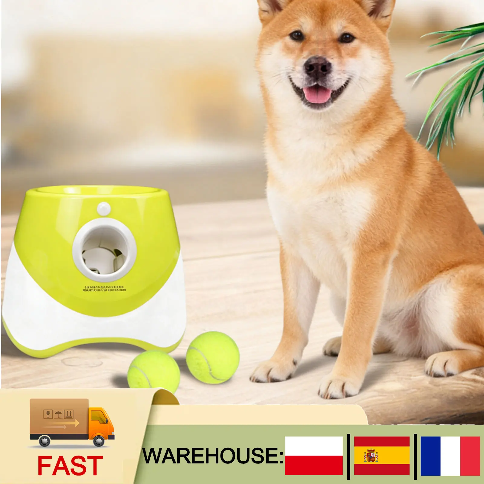 Lanceur de balles automatique interactif pour chien, machine à lancer des balles pour animaux de compagnie, jouet d'entraînement d'intelligence pour chiens de petite et moyenne taille