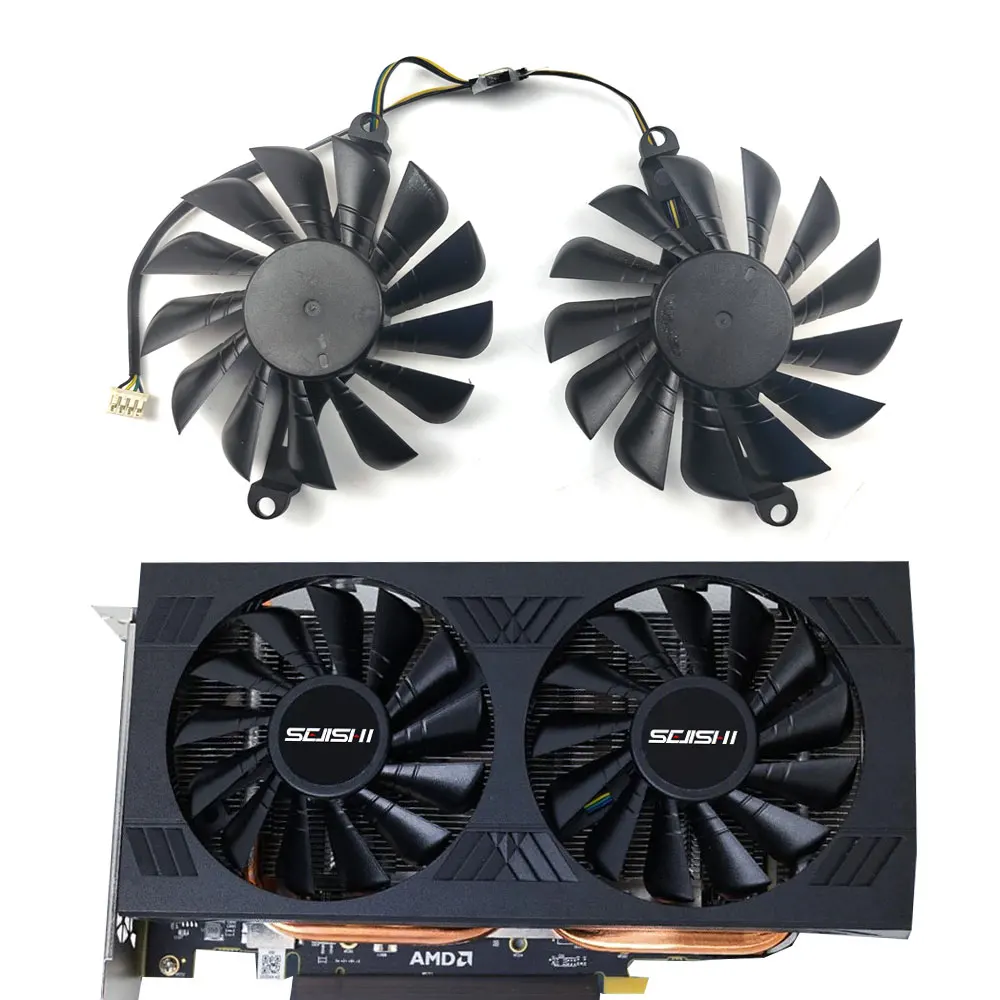 NEW 4PIN SEJISHI SJS RX 580 8GB Video Card GDDR5 256Bit Graphics Card GPU AMD Radeon RX580 8GB Graphics Card Cooling Fan