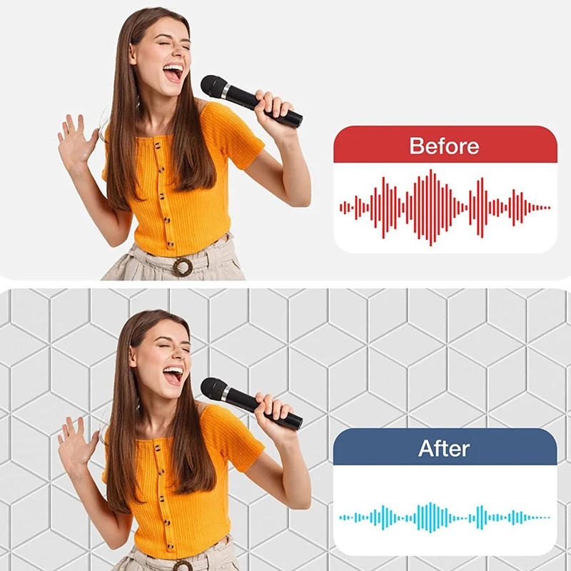 120 عبوة من الإسفنج الصوتي، ألواح مقاومة للصوت ذاتية اللصق، لعزل الصوت والمعالجة الصوتية (أبيض)