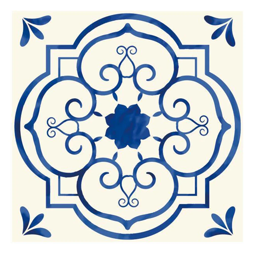 Floral Decorative Floor Tiles with Waterproof Coating for Use in Kitchens Bathrooms Laundry Areas and Retail Interiors