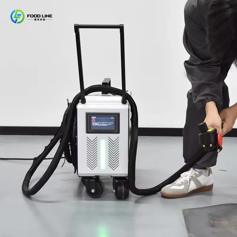 Customized Portable Fiber Laser Derusting Machine 100W 200W 300W 500W Metal Wood Paint Removal