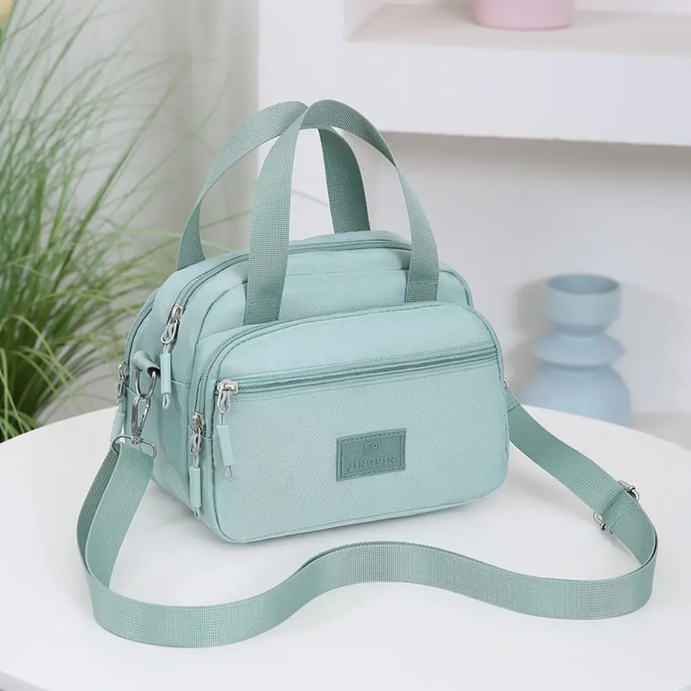 Portable Multi Pouch Zipper Crossbody Bag Nylon Korean Style Shoulder Bag Large Capacity Niche Design Small Phone Bag Girls