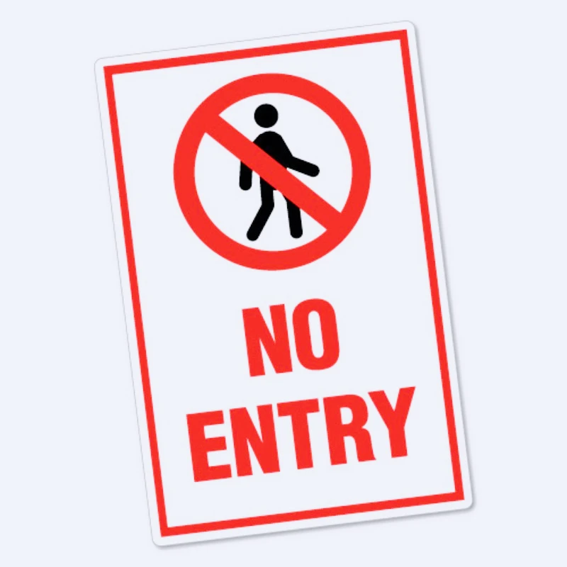 

Funny Car Stickers Warning No Entry Sticker Decal Safety Sign 15cm PVC KK
