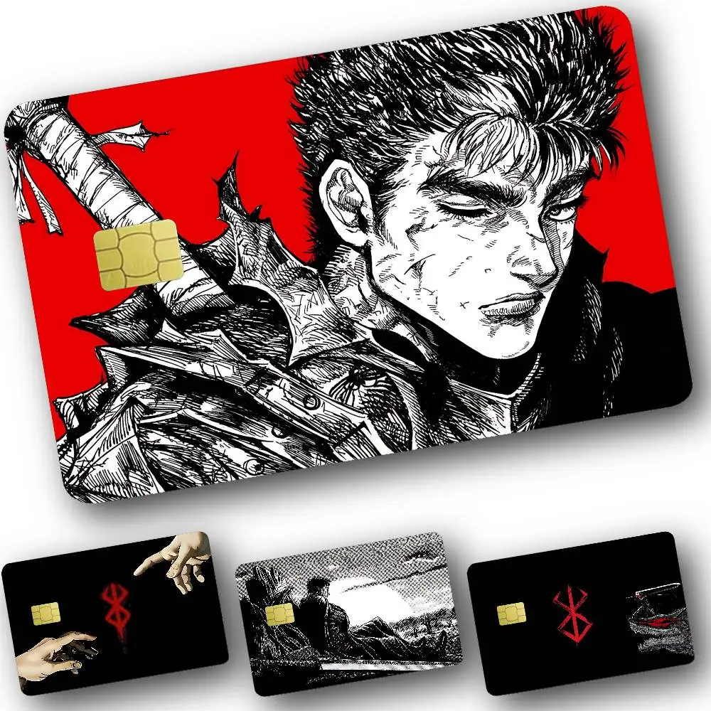 

Anime A-Berserk-S Card Stickers Cartoon Decorative Small Waterproof Chip 4PCS Card Sticker New Anti-Scratch