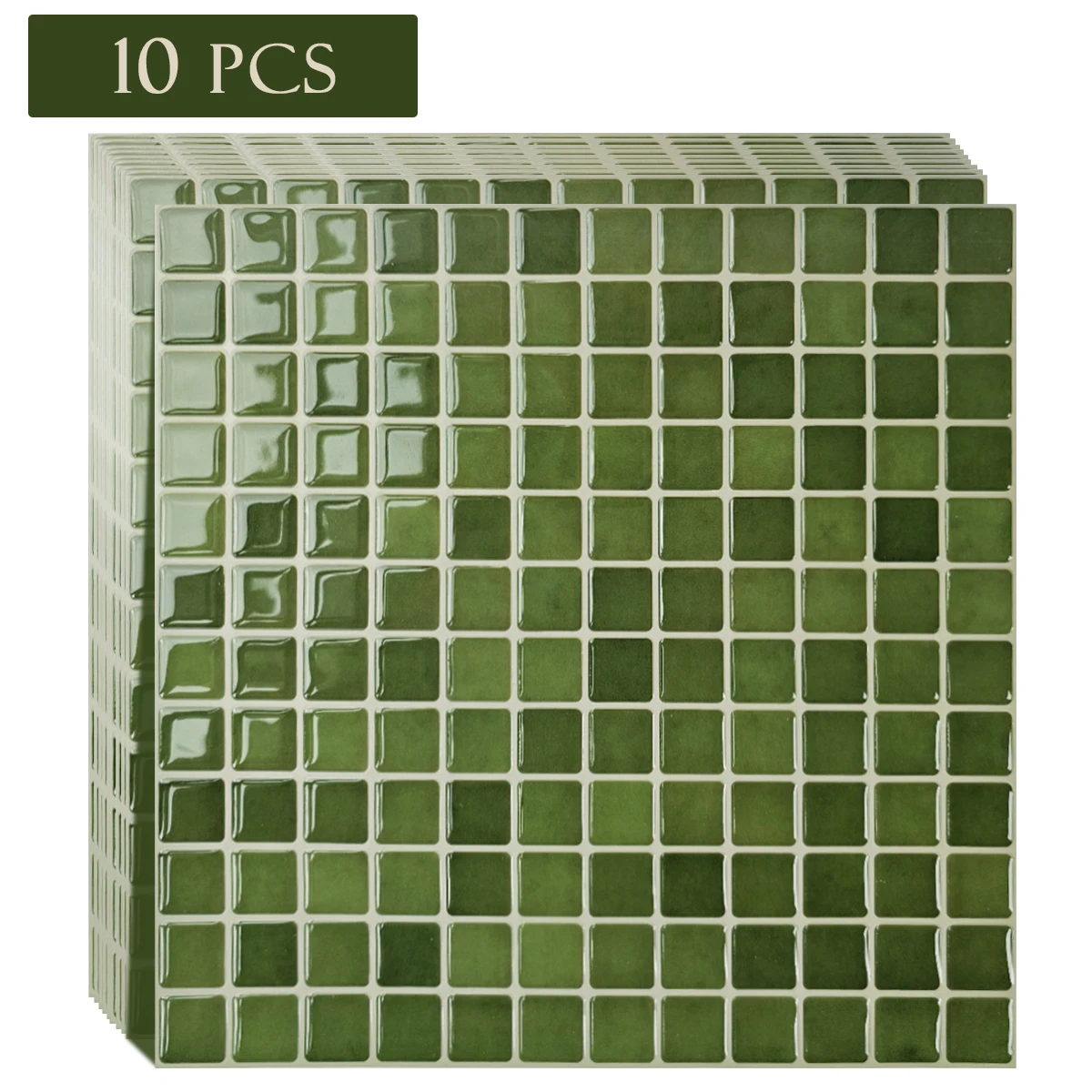 10/30 PC zelfklevende wandtegel keuken backsplash geschikt voor keuken wanddecoratie vierkant 10,5 "x 10,5" 3D mozaïekstijl