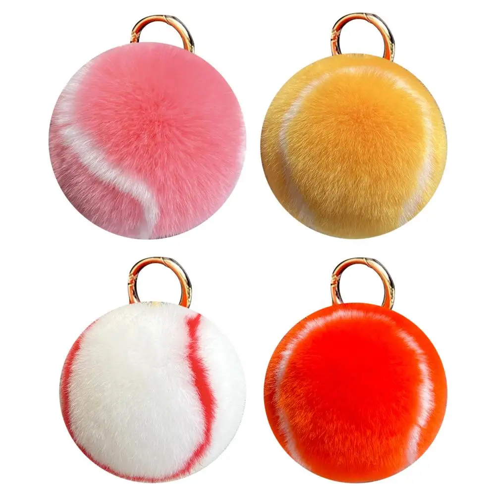 Plush Pendant Rex Rabbit Fur Tennis Ball Plush Keychain Mini Novelty Sports Fans Gift Set for Backpack