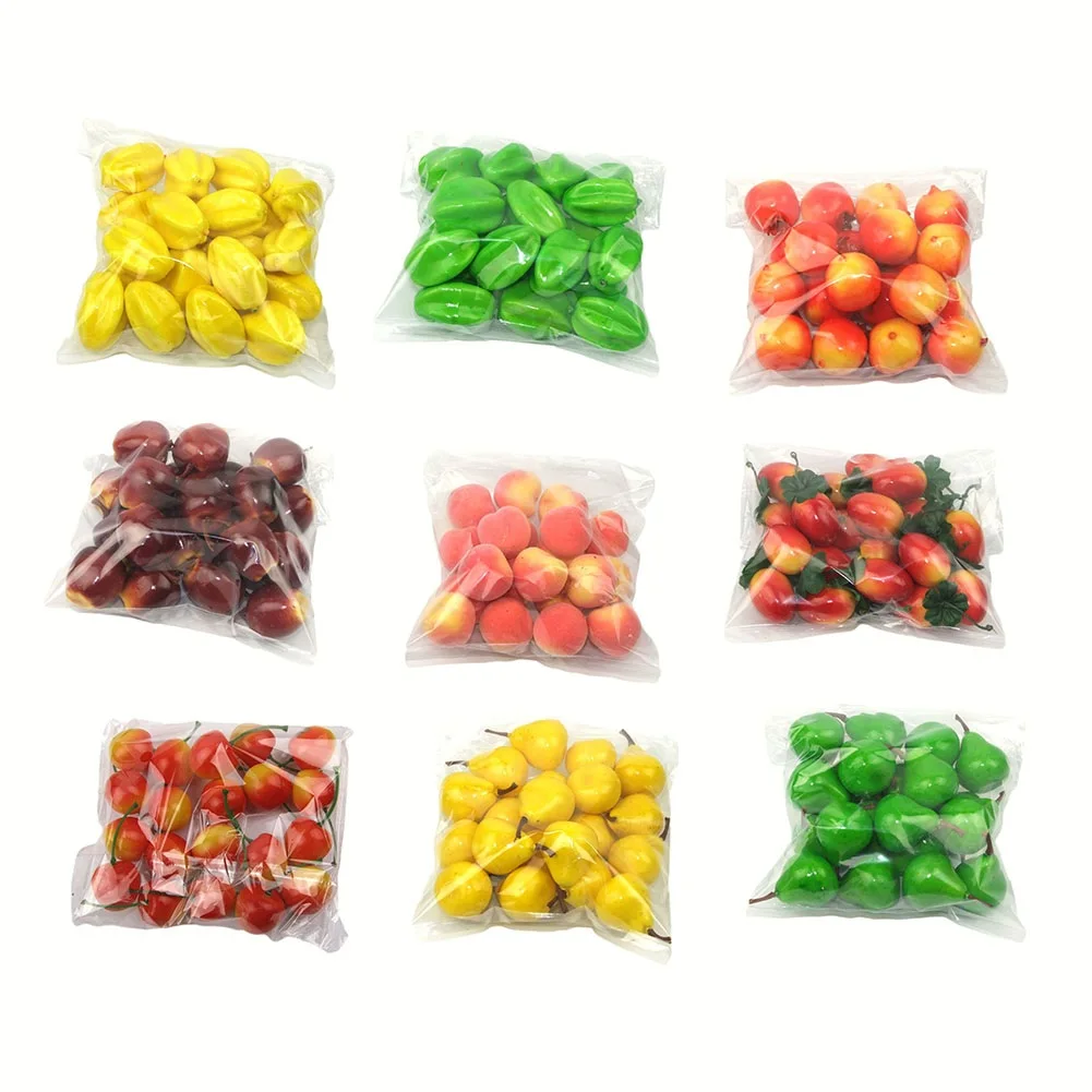 

20pcs 3-4cm Simulation Decorative Fruit Artificial Fruits Home Decor Desktop Decoration Stage Props Photography Props 9 Styles